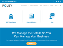 Tablet Screenshot of foleyservices.com